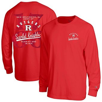 Men's Champion Scarlet Rutgers Scarlet Knights Laminated All-Star Long Sleeve T-Shirt