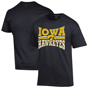 Men's Champion Black Iowa Hawkeyes Team Zoom T-Shirt