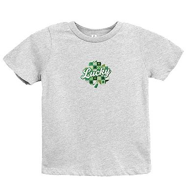 Lucky Clover Patchwork Print - Youth Short Sleeve Graphic T-Shirt