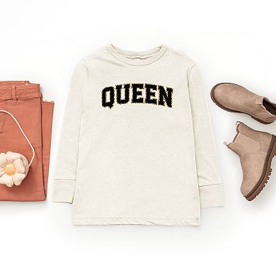 Queen Leopard Print - Youth Long Sleeve Graphic T-Shirt