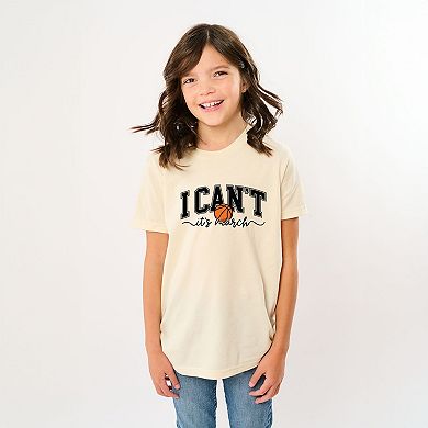 I Can't, It's March - Youth Short Sleeve Graphic T-Shirt