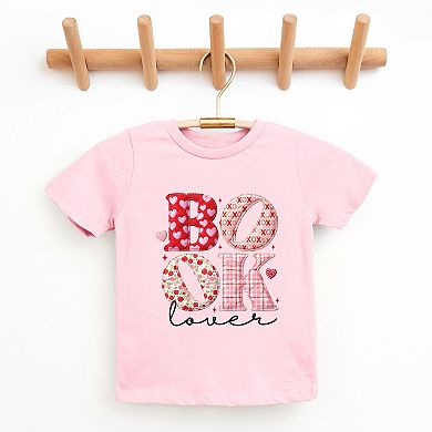 Book Lover Patchwork Print - Youth Short Sleeve Graphic T-Shirt
