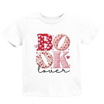 Book Lover Patchwork Print - Youth Short Sleeve Graphic T-Shirt