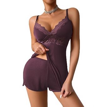 Avidlove Womens Pajama Sets Piece Sleepwear Lace Pajamas Cami PJS Set for Women