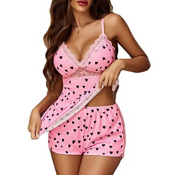 Avidlove Womens Pajama Sets Piece Sleepwear Lace Pajamas Cami PJS Set for Women