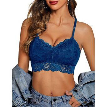 Avidlove Lace Bralettes for Women Padded Bras Camisoles Double Layered Tank Cami Crop Top