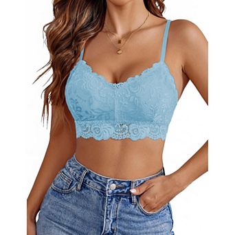 Avidlove Lace Bralettes for Women Padded Bras Camisoles Double Layered Tank Cami Crop Top
