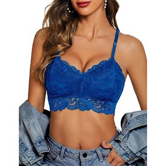 Avidlove Lace Bralettes for Women Padded Bras Camisoles Double Layered Tank Cami Crop Top