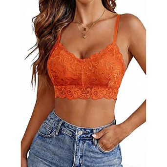 Avidlove Lace Bralettes for Women Padded Bras Camisoles Double Layered Tank Cami Crop Top