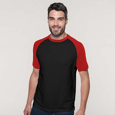 Kariban Mens Short Sleeve Baseball T-Shirt