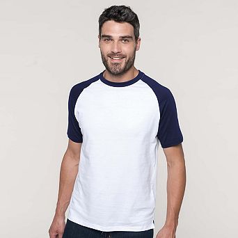 Kariban Mens Short Sleeve Baseball T-Shirt