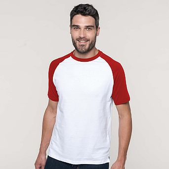 Kariban Mens Short Sleeve Baseball T-Shirt