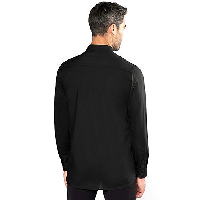 Kariban Mens Long Sleeve Mandarin Collar Shirt