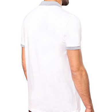 Kariban Mens Two-Tone Pique Polo Shirt