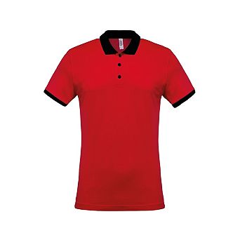 Kariban Mens Two-Tone Pique Polo Shirt