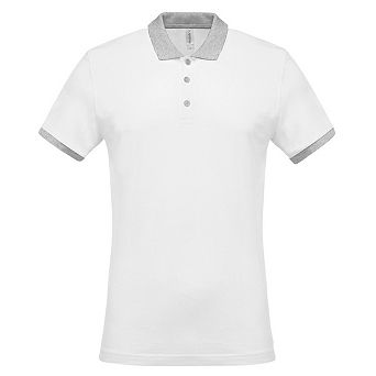 Kariban Mens Two-Tone Pique Polo Shirt