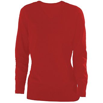 Kariban Womens/Ladies Cotton Acrylic V Neck Sweater