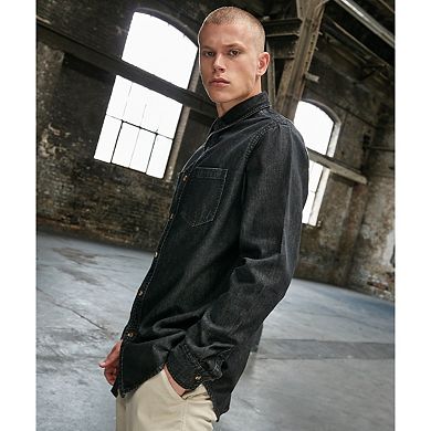 Build Your Brand Mens Denim Shirt