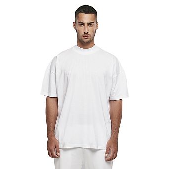 Build Your Brand Mens Mock Neck Oversized T-Shirt