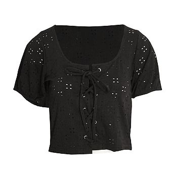Brave Soul Womens/Ladies Tessa Broderie Anglaise Lace-Through Top