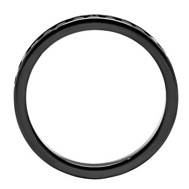 Alamode Black Ion Plating Brass Cubic Zirconia Ring