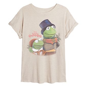 Juniors' Disney's The Muppet Christmas Carol Distressed Oversized Tee