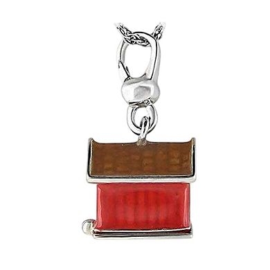 Alamode 925 Sterling Silver House Necklace & Pendant