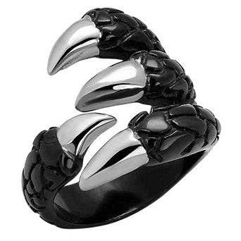 Alamode Black Ion Plating Claw Ring
