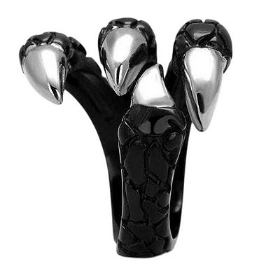 Alamode Black Ion Plating Claw Ring