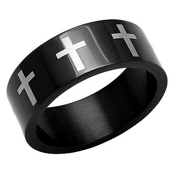 Alamode Black Ion Plating Cross Ring
