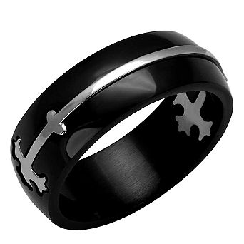 Alamode Black Ion Plating Cross Ring
