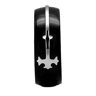 Alamode Black Ion Plating Cross Ring