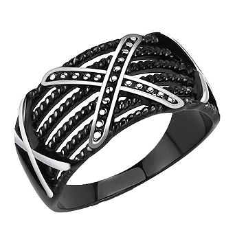Alamode Black Ion Plating Crossover Ring