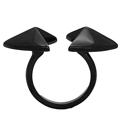 Alamode Black Ion Plating Arrowhead Ring