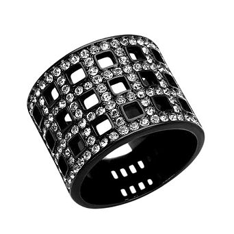 Alamode Black Ion Plating Crystal Cut Out Ring