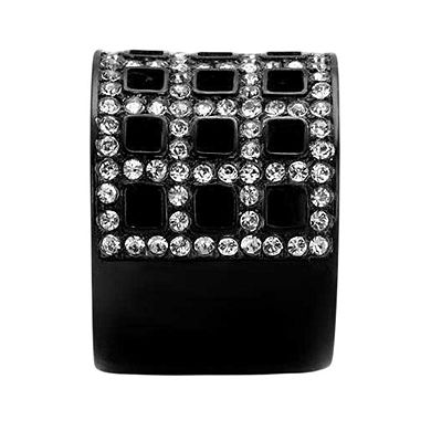 Alamode Black Ion Plating Crystal Cut Out Ring