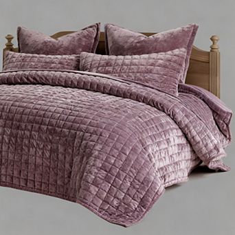 Extra-Large Lightweight Velvet Duvet Cover Set With Pillowcases