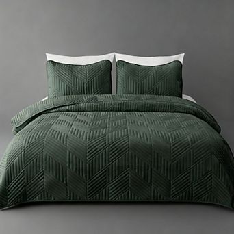 Ultrasonic Geometric Bedspread Queen 3 pc Set Lightweight Suitable for All Seasons
