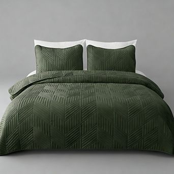 Ultrasonic Geometric Bedspread Queen 3 pc Set Lightweight Suitable for All Seasons