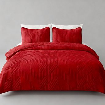 Ultrasonic Geometric Bedspread Queen 3 pc Set Lightweight Suitable for All Seasons
