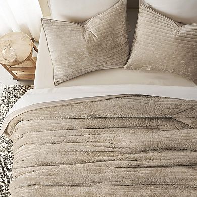 Velvet Bedspread Set Lightweight Version with 2 Pillowcases