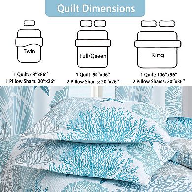 Extra-Large Three-Piece Beach Bed Cover Set, Lightweight Microfiber