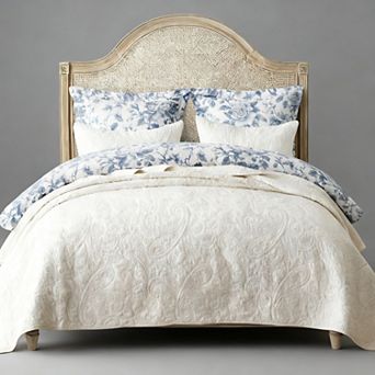 Cotton Paisley-Style Bedspread 3 pc Set King Size