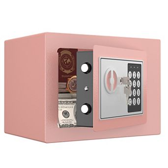 0.23 Cu Ft Small Fireproof Safe with Key And Password Money, Security Safe Box for Home Office