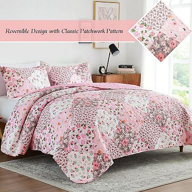 King Patchwork Bedspread Bohemian Floral