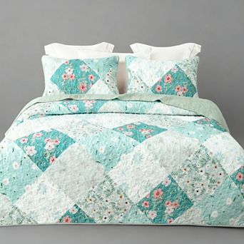 King Patchwork Bedspread Bohemian Floral