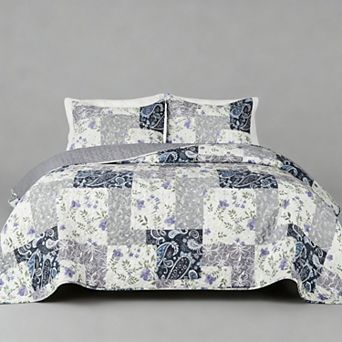 King Patchwork Bedspread Bohemian Floral