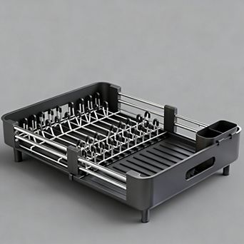 Extendable Dish Rack: Space-saving, Efficient, Non-scratch, Drainage, Rustproof