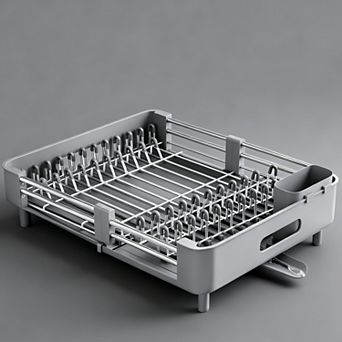 Extendable Dish Rack: Space-saving, Efficient, Non-scratch, Drainage, Rustproof