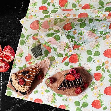 60 Strawberry Pattern Tissue Papers 14"x20" Gift Wrapping Paper